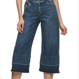 Jennifer Lopez Wide Leg Crop Jeans 8P Western Rodeo Coastal Cowgirl